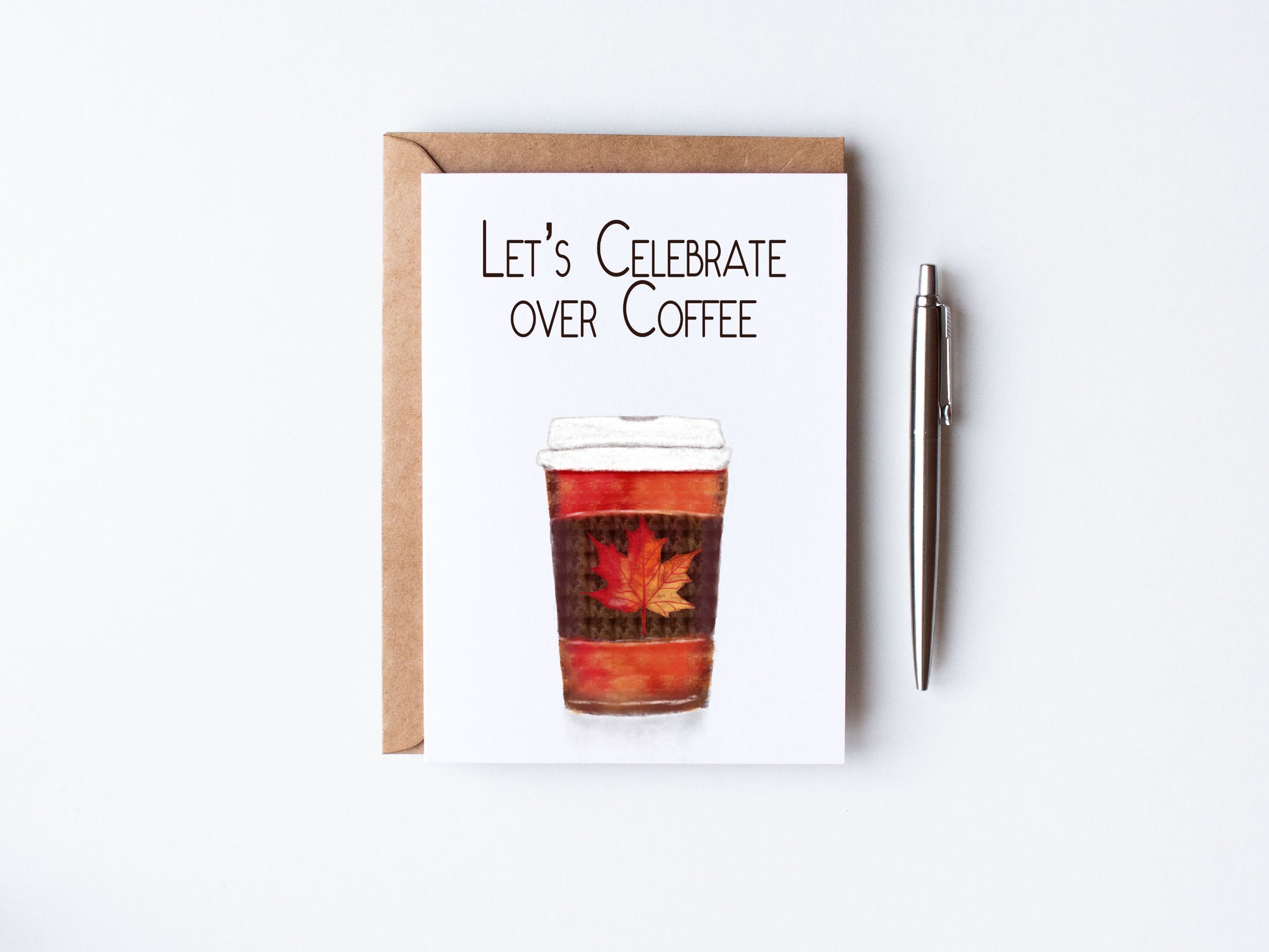 LEt's celebrate over coffee - hand illustrated coffee mug