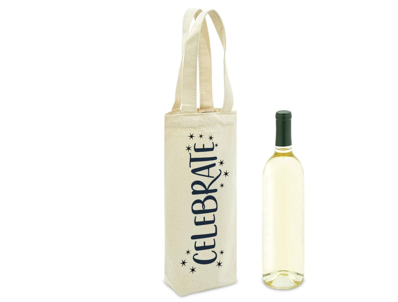 Wine bag says celebrate - end of year gift for a teacher